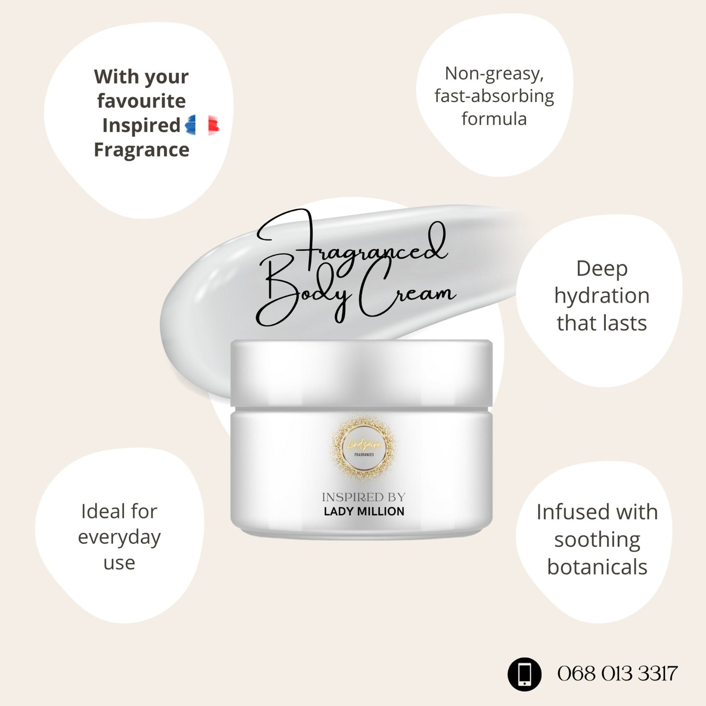 Fragrance body cream